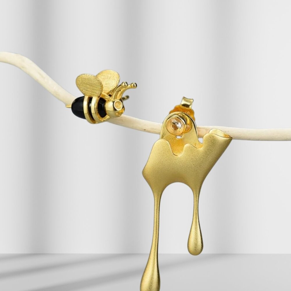 Bee & Honey Stud Earrings